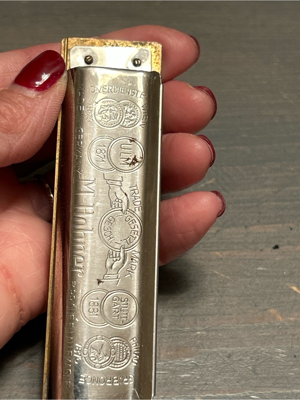 Vintage Marine Band M Hohner harmonica
Stunning